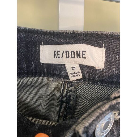 Re/Done NWT Women's 70s Crop Bootcut Jeans in Stoned Noir Size 29 - Picture 8 of 8